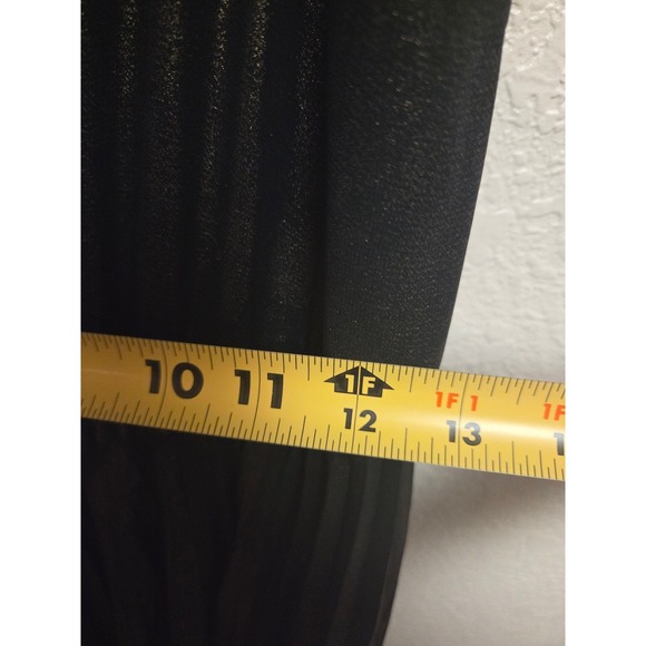 AllSaints Black Gold‎ Shimmer Slip Dress Party Cocktail Midi Medium - Picture 4 of 5